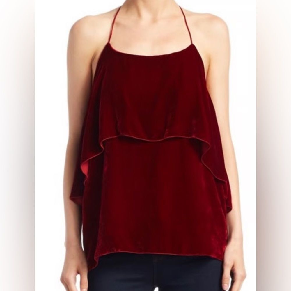 NWOT Alice + Olivia Deep Red Camisole Top